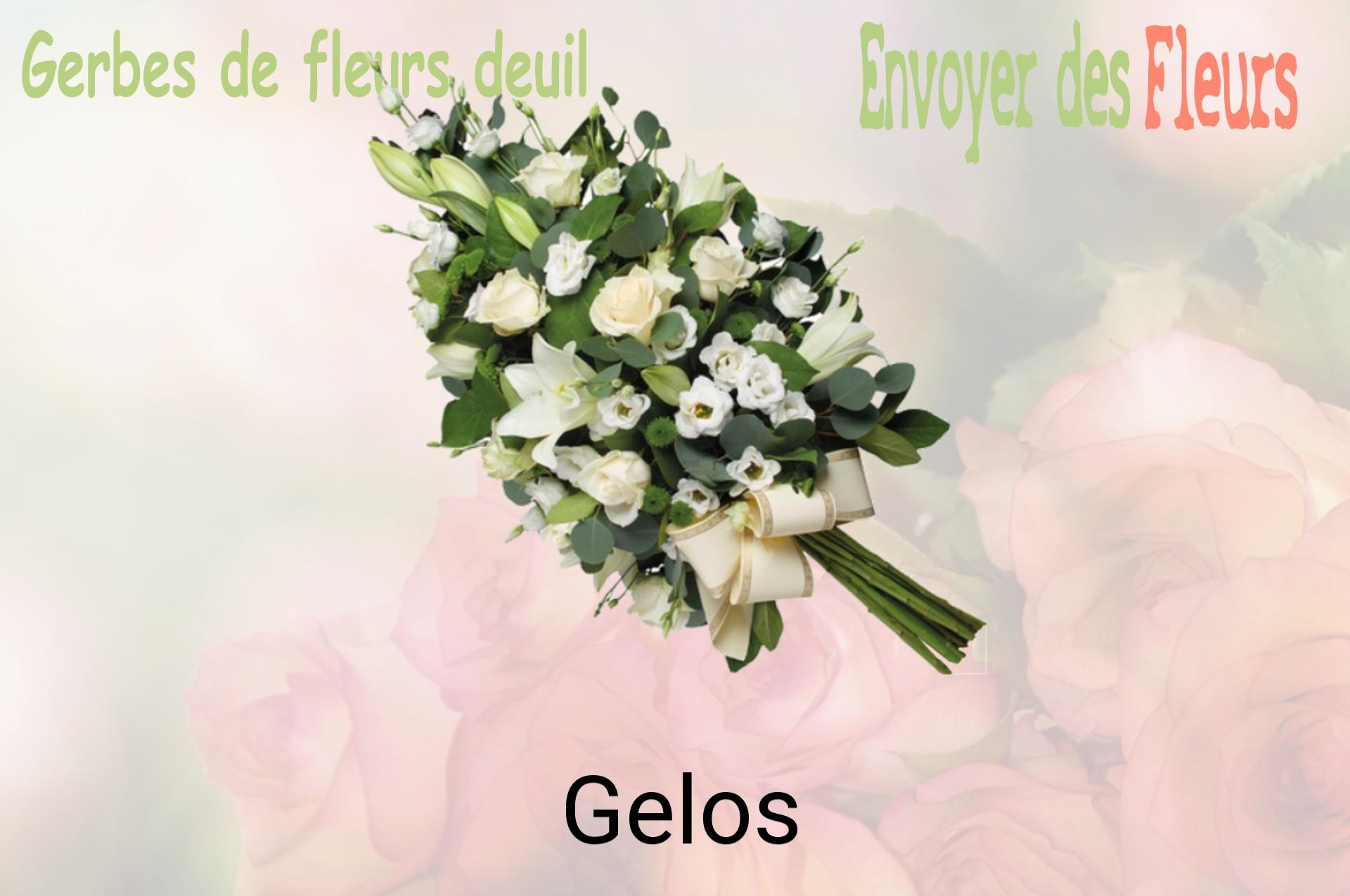 Gerbe de fleurs de deuil livrée à Gelos